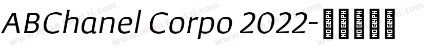 ABChanel Corpo 2022字体转换